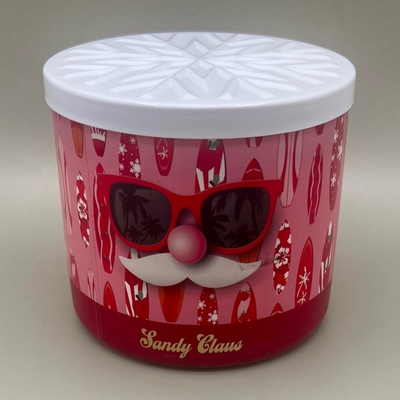 Bath & Body Works WINTER CANDY APPLE 3 Wick Candle ~ 14.5oz ~Sandy Clause ~ NIB - Picture 4 of 8